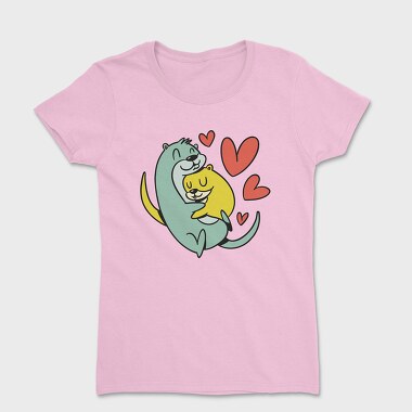 Hugging Otters, Women's T-Shirt