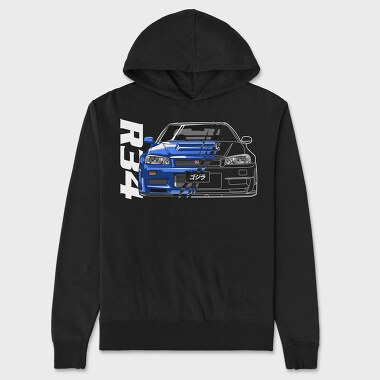 R34, Unisex Men's Hoodie