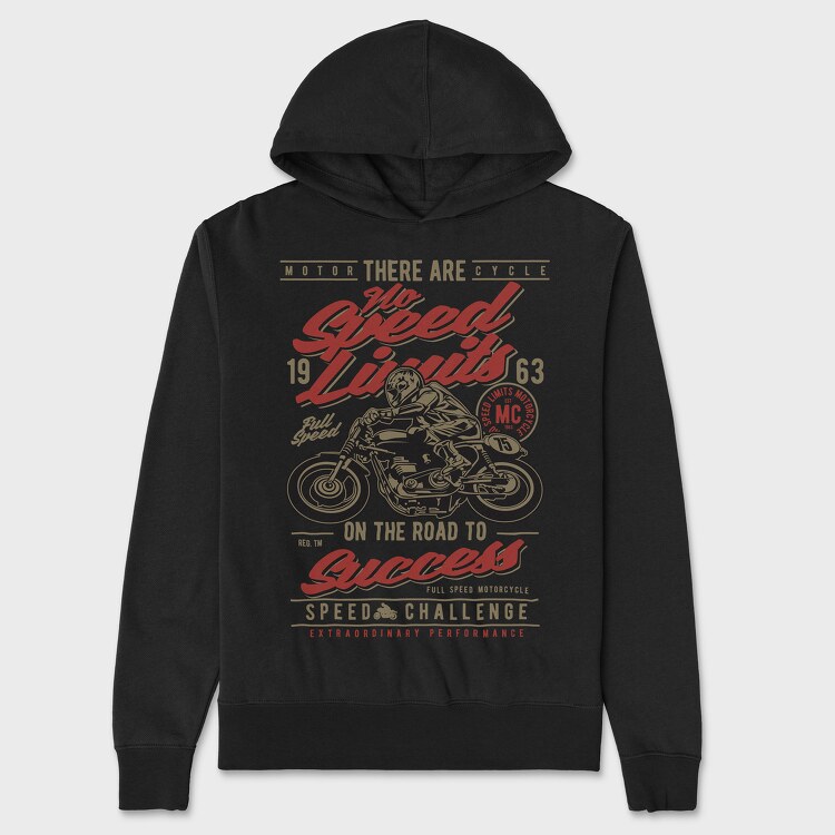 No Speed Limits, Unisex Men's Hoodie