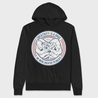 Creativity Is A Drug, Unisex Men's Hoodie
