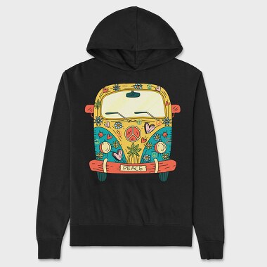 Hippie Van, Unisex Men's Hoodie