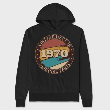 Vintage 1970, Unisex Men's Hoodie