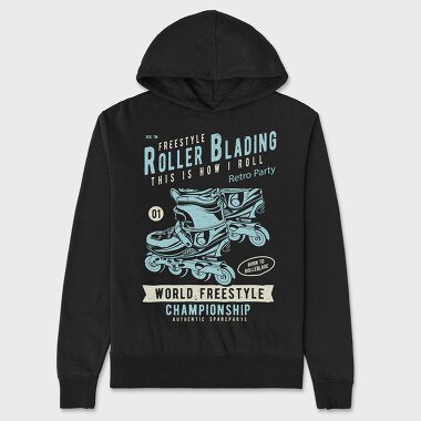 Roller Blading, Unisex Men's Hoodie