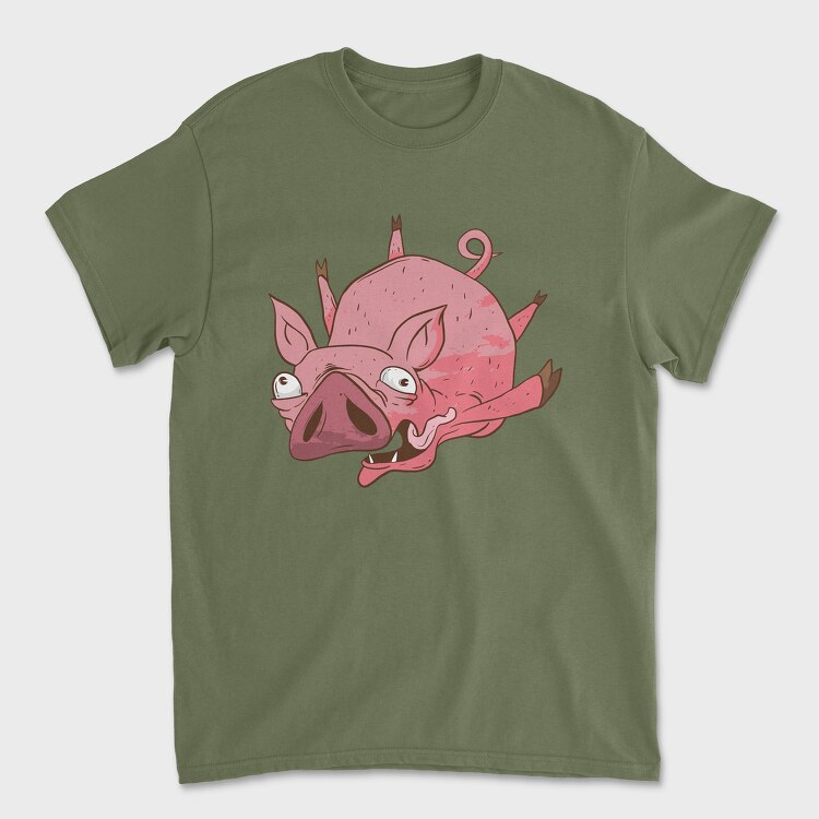Flying Pig, Unisex Men's T-Shirt