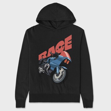 Anime Manga Style Motorcycle Rider, Unisex Men's Hoodie