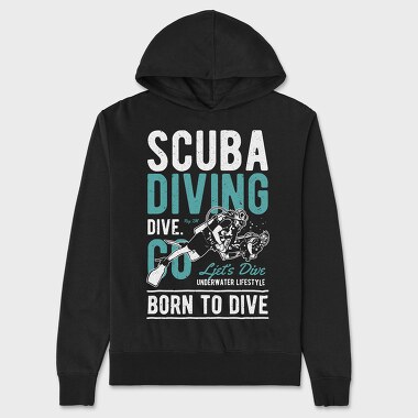 Scuba Diving, Unisex Men's Hoodie