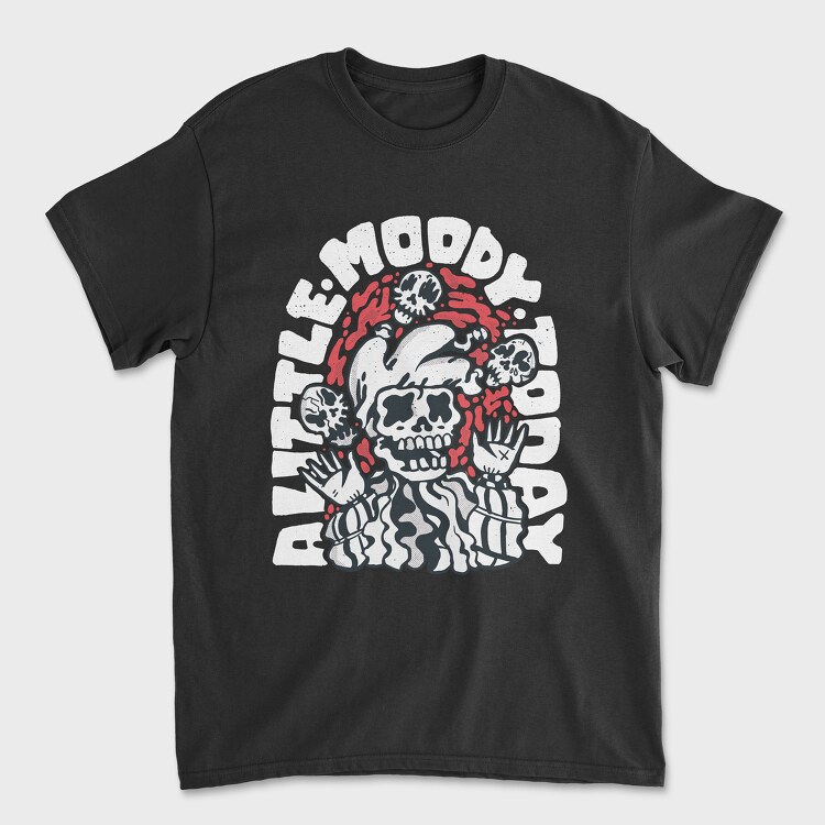 Moody Skeleton, Унисекс Мъжка Тениска