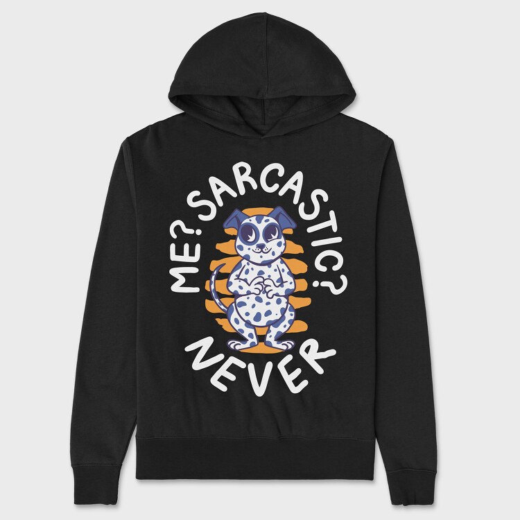 Never Sarcastic Dalmata, Unisex Men's Hoodie