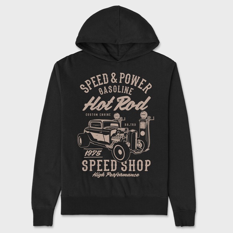 Speed & Power Hotrod, Unisex Men's Hoodie