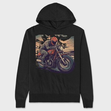 Motorcycle With Comic Rider, Унисекс Мъжко Суичър