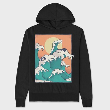 Унисекс Мъжко Суичър, Waves Face