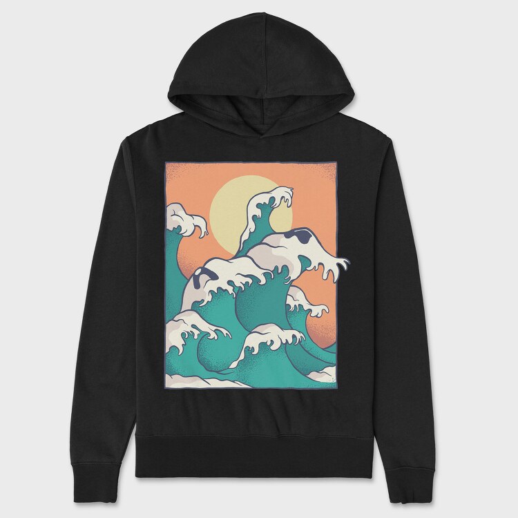 Waves Face, Унисекс Мъжко Суичър