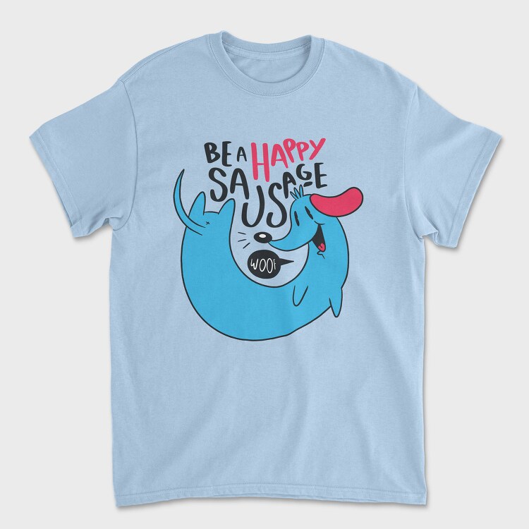 Happy Sausage, Unisex Men's T-Shirt