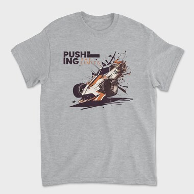 Car Racing Crashed, Unisex Men's T-Shirt