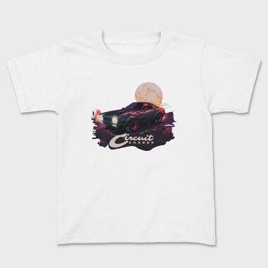 Circuit Chaser Iconic Japanese Car Vaporwave, Kids' T-Shirt