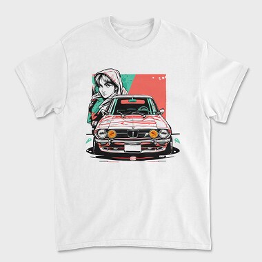 Classic Car Frontal Perspective, Unisex Men's T-Shirt
