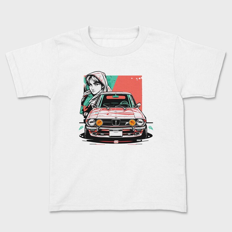Classic Car Frontal Perspective, Kids' T-Shirt