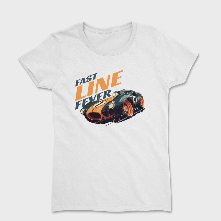 Classic Racing Car Fast Line Fever, Дамска Тениска