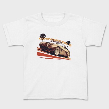 Convertible Cruisin Classic Car Palms, Kids' T-Shirt