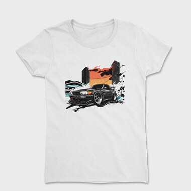 Custom Classic Car Sunset, Women's T-Shirt