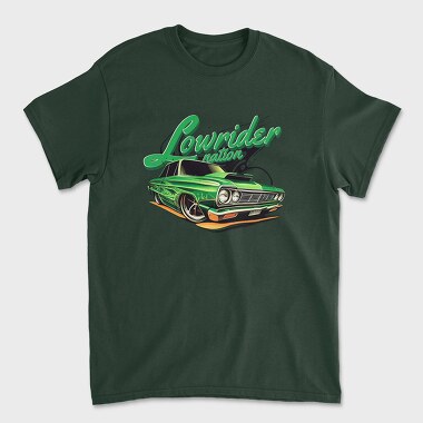 Унисекс Мъжка Тениска, Custom Lowrider Car Luxury Rims