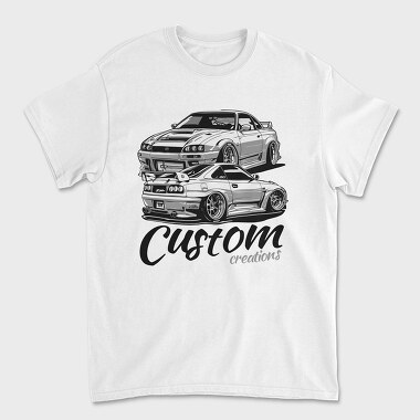 Unisex Men's T-Shirt, Customized Car Different Views