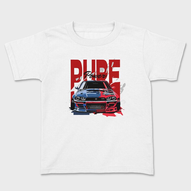 Customized Dual Color Car Front View, Kids' T-Shirt