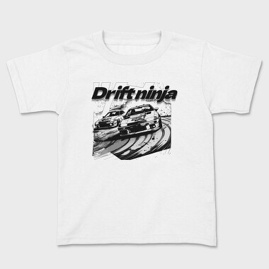 Drift Ninja Drift Racing Competition Cars, Kids' T-Shirt