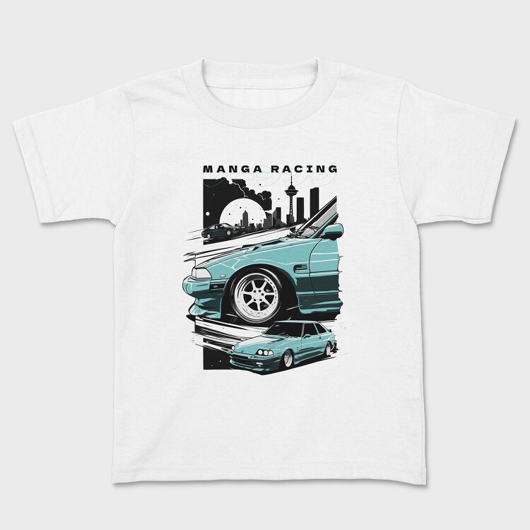 Drifting Japanese Cars Customized Moon City, Детска Тениска