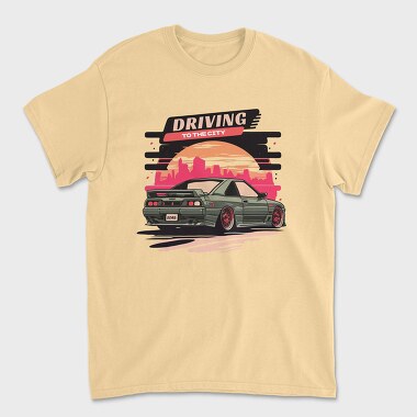 Unisex Men's T-Shirt, Driving to Car Jdm Japan