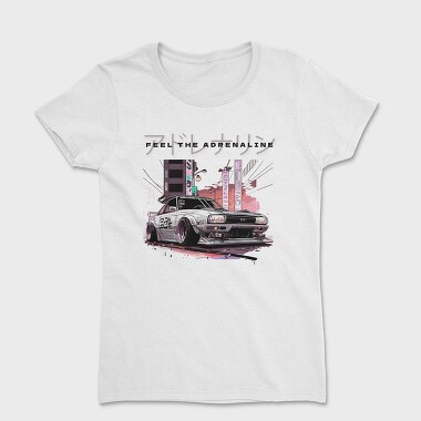 Feel the Adrelaline Japanese Car Manga, Women's T-Shirt