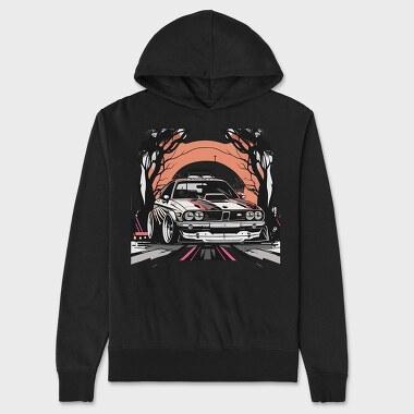 Personalized Classic Car Dead Trees Sunset, Unisex Men's Hoodie