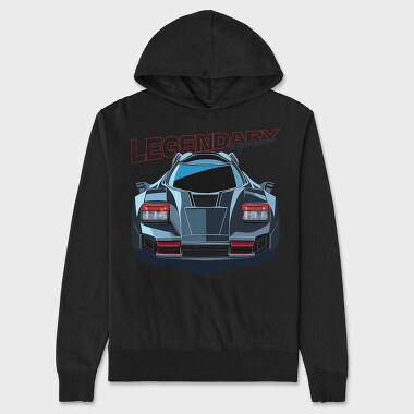 Sports Car Front Perspective Legendary Performance, Unisex Men's Hoodie