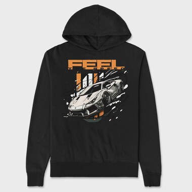 Race Car Shapes Feel the Speed, Unisex Men's Hoodie