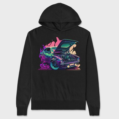 Classic Car Customized Enginesed Hood, Unisex Men's Hoodie