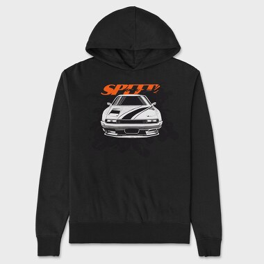 Futuristic Car Front Perspective Speed Demon, Unisex Men's Hoodie