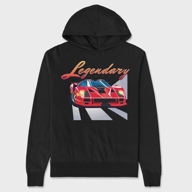 Supercar Front Perspective Legendary Speed, Унисекс Мъжко Суичър