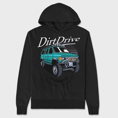 4 Wheel Drive Car, Unisex Men's Hoodie