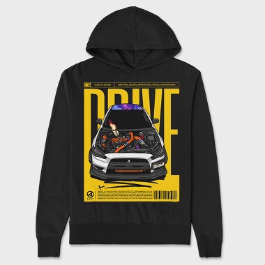 Evo Drive Flame, Unisex Men's Hoodie