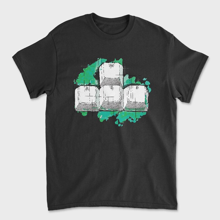 Wasd Keys, Unisex Men's T-Shirt