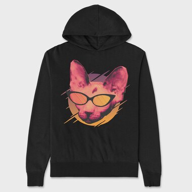 Cat Glasses, Unisex Men's Hoodie