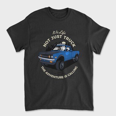 Унисекс Мъжка Тениска, The Adventure Is Calling Offroad Car
