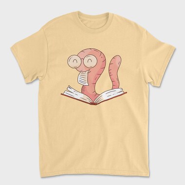 Reading Worm, Unisex Men's T-Shirt