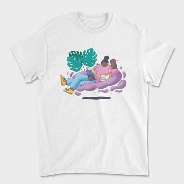 Unisex Men's T-Shirt, Girl Reading