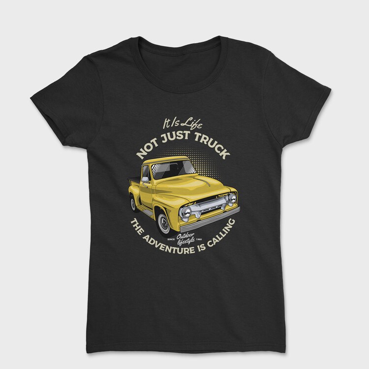 The Adventure Is Calling Yellow Car, Дамска Тениска