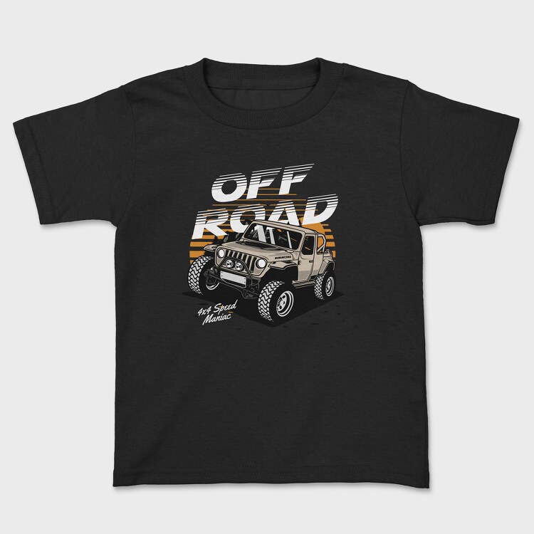 Offroad Jeep Retro Sunset, Детска Тениска