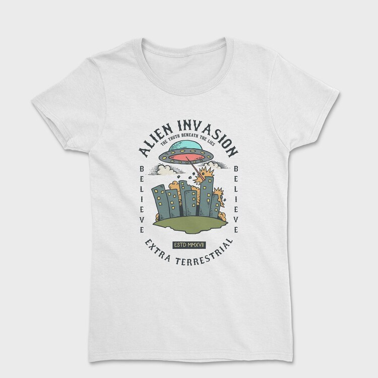 Alien Attack, Women's T-Shirt