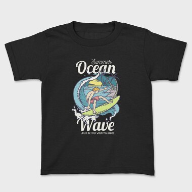 Beach Surfing, Kids' T-Shirt