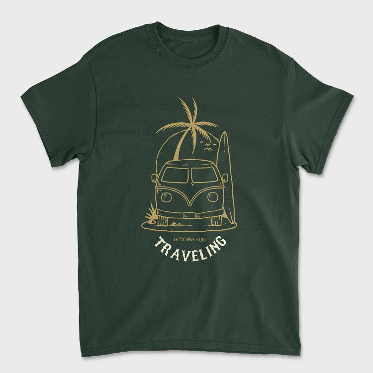 Beach Traveling, Унисекс Мъжка Тениска