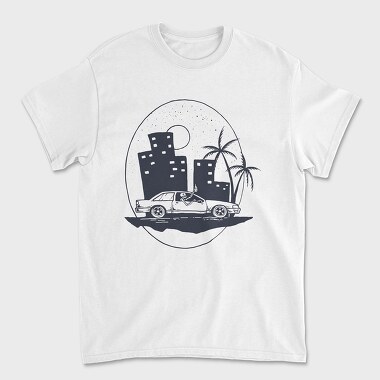 City Night Drive, Unisex Men's T-Shirt